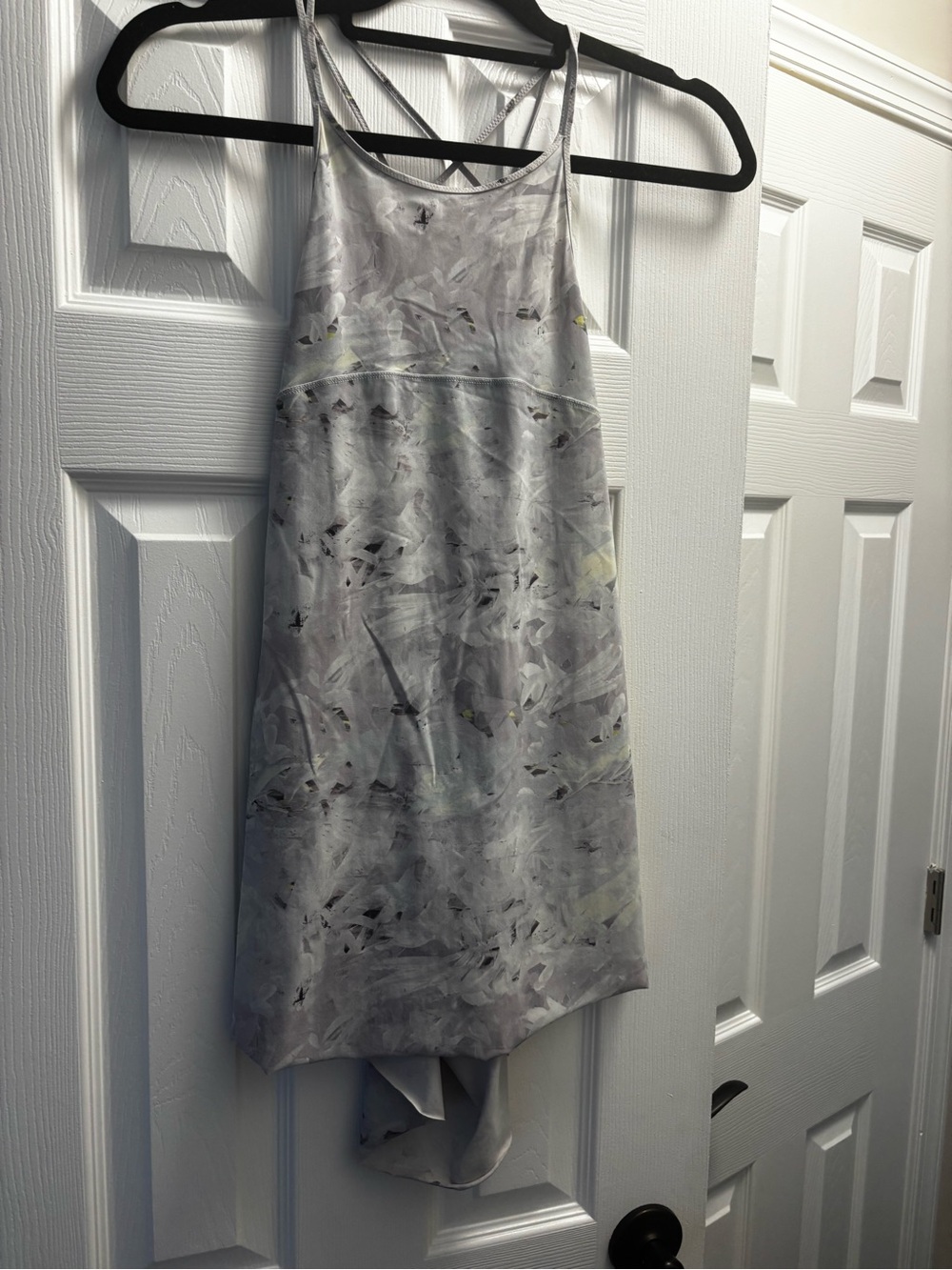 lululemon athletica Light Gray Abstract-Print Strappy Tank